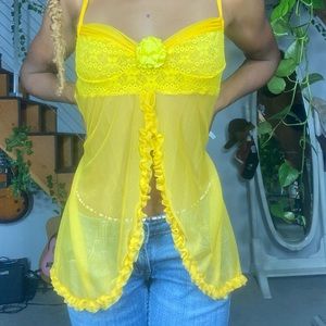 Yellow lingerie top